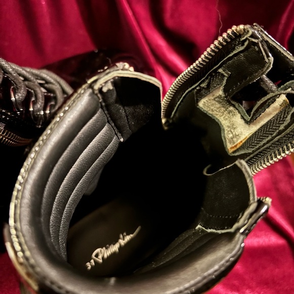 3.1 Phillip Lim Patent Leather Combat Boot - Picture 3 of 9